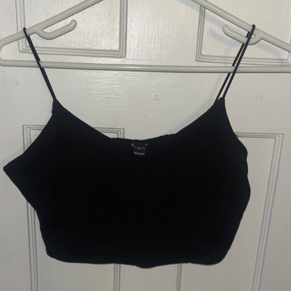 Windsor Black Camisole Crop Top